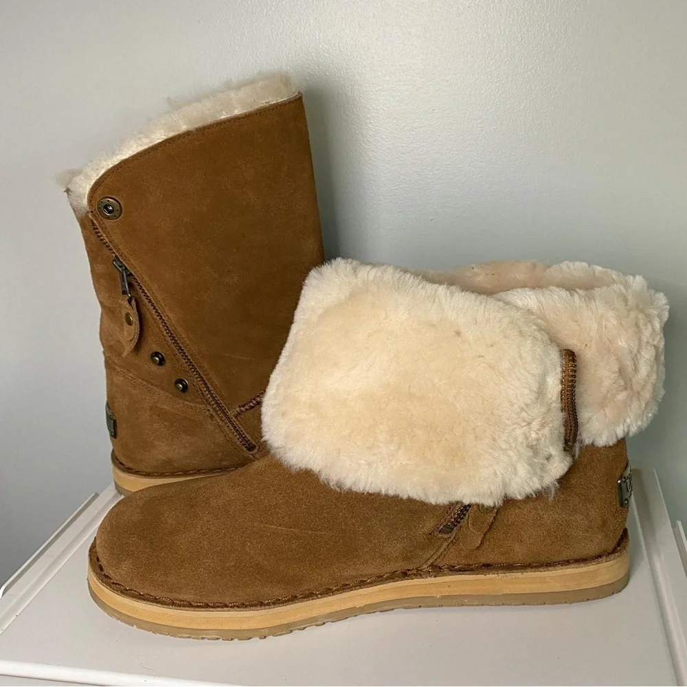 Cloud Nine Trixe Wheat Sheepskin Winter Boots - Picture 1 of 10